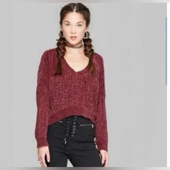 Wild Fable Cropped Sweaters Wild Fable Chenille Sweater - Picture 2 of 6